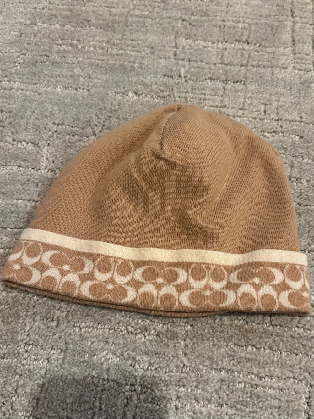 Coach beanie monogram winter hat